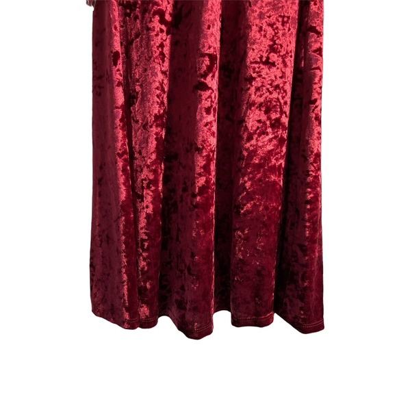 ModCloth Women’s Size Large Holiday Crush Velvet Sleeveless Dress Burgundy NEW - Picture 5 of 8